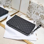 Dior Black Oblique Canvas Clutch Bag 30x20x2.5cm - 2