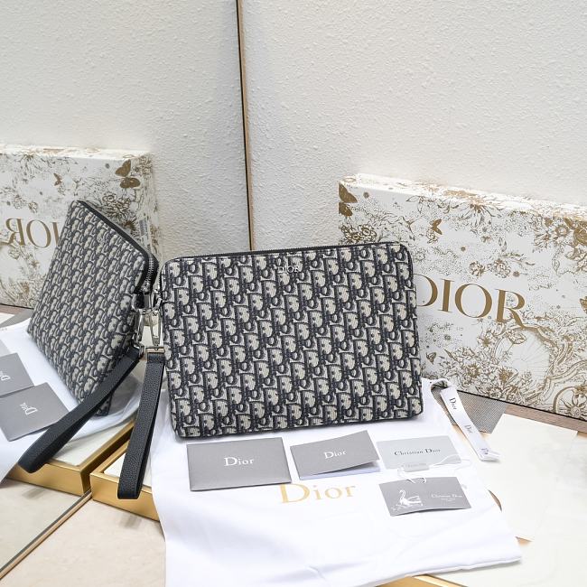 Dior Oblique Canvas Clutch Bag 30x20x2.5cm - 1