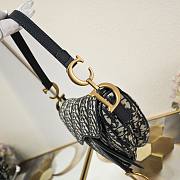 Dior Saddle Bag with Embroidered Strap Oblique 25.5*20*6.5cm - 2