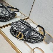 Dior Saddle Bag with Embroidered Strap Oblique 25.5*20*6.5cm - 4