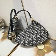 Dior Saddle Bag with Embroidered Strap Oblique 25.5*20*6.5cm - 5