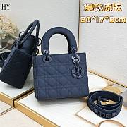 Lady Dior Navy Blue Ultramatte 20cm  - 1