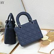 Lady Dior Navy Blue Ultramatte 20cm  - 3