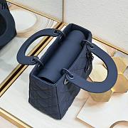 Lady Dior Navy Blue Ultramatte 20cm  - 2