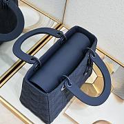 Lady Dior Navy Blue Ultramatte 24cm - 4