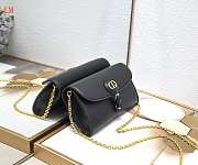 Dior Bobby Pouch With Chain Black 21.5x12x4cm - 3