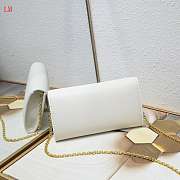 Dior Bobby Pouch With Chain White 21.5x12x4cm - 2