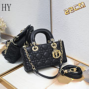 Dior Lady D-Joy Bag Black 22*6*12cm - 1