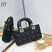 Dior Lady D-Joy Bag Black 22*6*12cm - 3