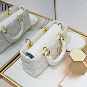 Dior Lady D-Joy Bag White 22*6*12cm - 4