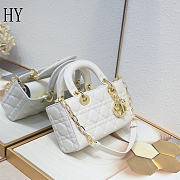 Dior Lady D-Joy Bag White 22*6*12cm - 2