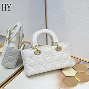 Dior Lady D-Joy Bag White 22*6*12cm - 3