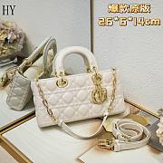 Dior Lady D-Joy Bag White 26*6*14cm - 1