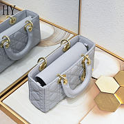 Dior Lady D-Joy Bag Grey 22*6*12cm - 5