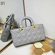 Dior Lady D-Joy Bag Grey 26*6*14cm - 2