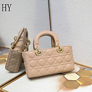 Dior Lady D-Joy Bag Rose 22*6*12cm - 2