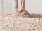 Dior Book Tote Pink Toile De Jouy Embroidery 26.5 x 21x14 cm - 2