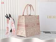 Dior Book Tote Pink Toile De Jouy Embroidery 36 x 27.5x16.8 cm - 4