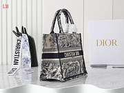 Dior Book Tote Black Toile De Jouy Embroidery 26.5 x 21x14 cm - 3