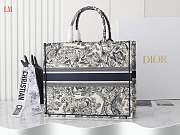 Dior Book Tote Black Toile De Jouy Embroidery 42 x 35x18.5 cm - 3