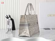 Dior Book Tote Grey Toile De Jouy Embroidery 36 x 27.5x16.8 cm - 3