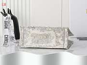 Dior Book Tote Grey Toile De Jouy Embroidery 36 x 27.5x16.8 cm - 4