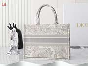 Dior Book Tote Grey Toile De Jouy Embroidery 36 x 27.5x16.8 cm - 2