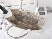 Dior Book Tote Grey Toile De Jouy Embroidery 42 x 35x18.5 cm - 5