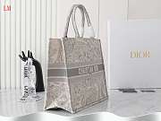 Dior Book Tote Grey Toile De Jouy Embroidery 42 x 35x18.5 cm - 3