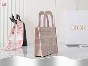 Dior Book Tote Pink Oblique Embroidery 22 x 17x7 cm - 3