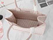 Dior Book Tote Pink Oblique Embroidery 36 x 27.5x16.8 cm - 5