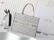 Dior Book Tote Grey Oblique Embroidery 36 x 27.5x16.8 cm - 1