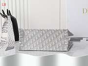 Dior Book Tote Grey Oblique Embroidery 36 x 27.5x16.8 cm - 2