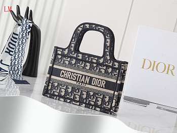 Dior Book Tote Oblique Embroidery 22 x 17x7 cm