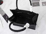 Dior Book Tote Black Toile de Jouy Soleil Macramé Embroidery 26.5 x 21x14 cm - 5