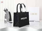 Dior Book Tote Black Toile de Jouy Soleil Macramé Embroidery 26.5 x 21x14 cm - 4