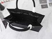 Dior Book Tote Black Toile de Jouy Soleil Macramé Embroidery 36 x 27.5x16.8 cm - 5