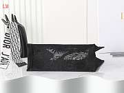 Dior Book Tote Black Toile de Jouy Soleil Macramé Embroidery 36 x 27.5x16.8 cm - 2