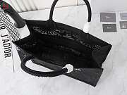 Dior Book Tote Black Toile de Jouy Soleil Macramé Embroidery 42 x 35x18.5 cm - 5