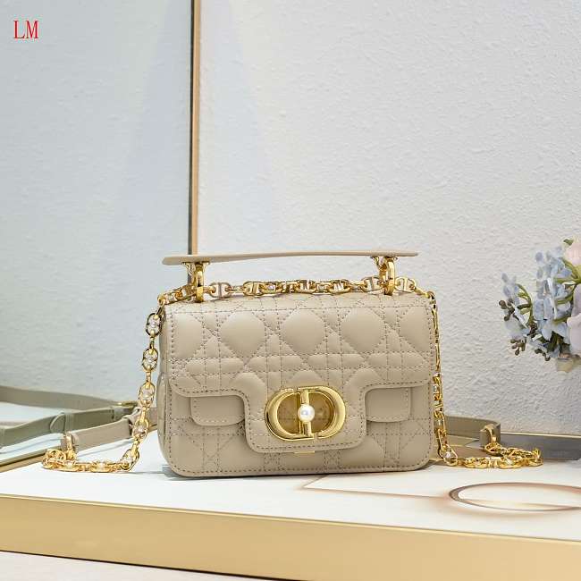  Dior Jolie Top Handle Beige Bag 19x12x6cm - 1