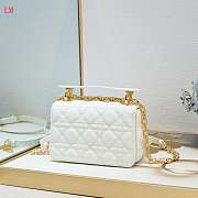 Dior Jolie Top Handle White Bag 19x12x6cm - 4