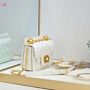 Dior Jolie Top Handle White Bag 19x12x6cm - 3