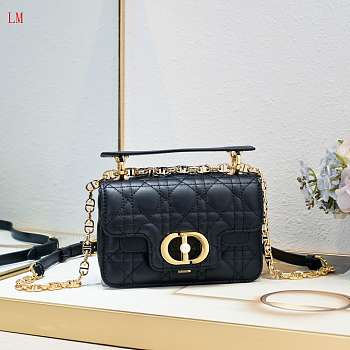 Dior Jolie Top Handle Black Bag 19x12x6cm