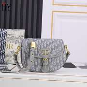 Dior Bobby Bag Gray Oblique 22cm - 1