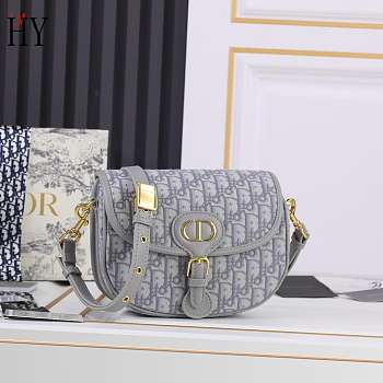 Dior Bobby Bag Gray Oblique 22cm