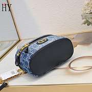 Dior Montaigne Vanity Case Blue Denim Oblique 16.5x8x9.5cm - 5