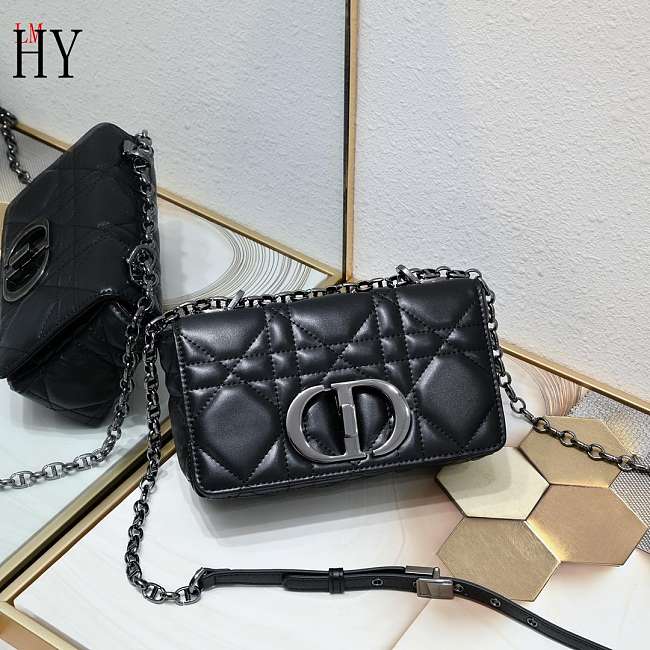  Dior Caro Bag Black Black 21*13*8cm - 1