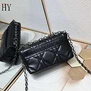  Dior Caro Bag Black Black 21*13*8cm - 3