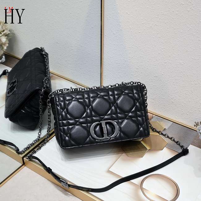  Dior Caro Bag Black Black 25cm - 1