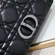  Dior Caro Bag Black Black 25cm - 3